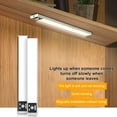 thumbnail image 2 of Rechargeable Aluminum Alloy LED Strip Light with Built-in Lithium Battery, 40cm Silvery, Magnetic & Self-Adhesive Installation, Adjustable Brightness, Human Motion Sensor, Night Sensing & Constant, 2 of 6
