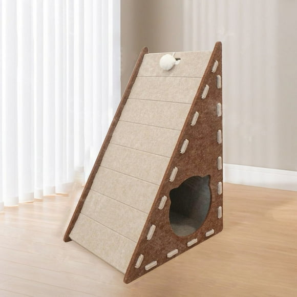 Arts & Crafts & DIY Toys Cat Scratcher Triangular Wall Mounted Bed Combination for Cats - Vertical Scratching Board with Cozy Rest Climbing Mat for Entertainment and Stress