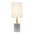 thumbnail image 2 of Elegant Designs Cement Table Lamp with Antique Brass Detail&amp;#44; White, 2 of 5