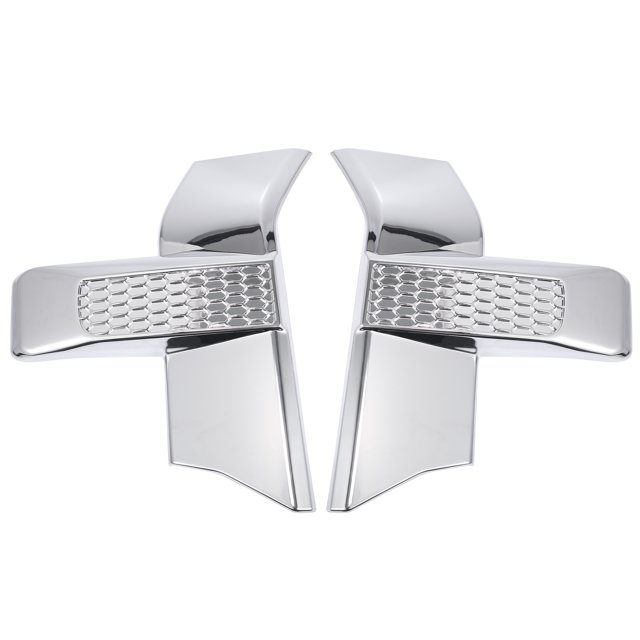 2 Piezas de Adorno de rejilla de faro delantero Unique Bargains Tono Plateado para Ford F150