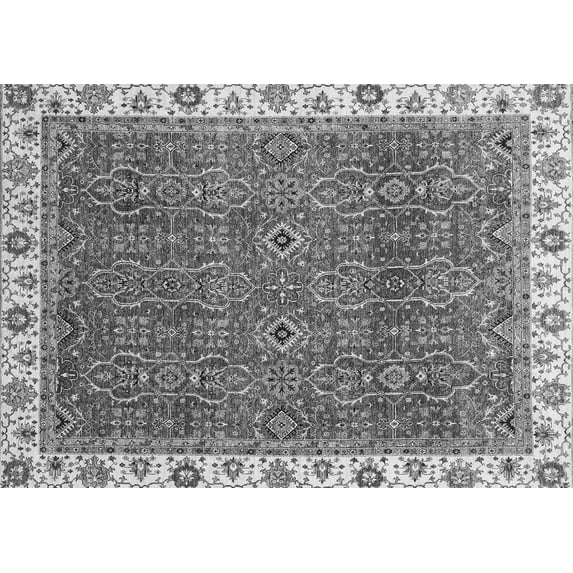 Ahgly Company Indoor Rectangle Oriental Gray Traditional Area Rugs, 8' x 12'