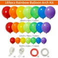 thumbnail image 2 of RUBFAC 189pcs Rainbow Balloon Garland Arch Kit, 7 Assorted Colors 5/12/18 Inch Latex Balloons for Birthday Party Baby Shower Wedding Anniversary Decoration, 2 of 7