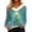Cyan_01#1031D, variant on Women Christmas Sweaters Faux Fur Trim V Neck Sweatshirts Xmas Christmas Snowflake Print Top for Women Winter Warm Long Sleeve Pullover Tops