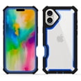 thumbnail image 2 of Dteck Case for iPhone 16 Plus,Shockproof Dual-Layer Protection Silicone+PC Case Heavy Duty Rugged Crystal Clear Back Cover for iPhone 16 Plus,Blue, 2 of 2