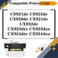 thumbnail image 2 of CX923 76C0HK0 76C0HC0 76C0HM0 76C0HY0 Toner Cartridge, Compatible for Lexmark CS921de CS923de CX920de CX921de CX922de CX923dte CX923dxe CX924dte CX924dxe Printers,Black*1, 2 of 7