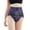 Dark Blue, variant on Comfortable Intimate Female Underpants Women Shapewear Lace High Waisted Underwear Embroidered Mesh Sheer Panties Plus Size Underwear Panties