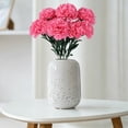 thumbnail image 7 of Pink 7 Head Artificial Carnation Bouquet with Stems, Faux Flowers for Vase Centerpiece and Party Decor, 7 of 7