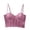 Purple, variant on Women's Gathering Navel Revealing Tight Suspender Bra Purple M