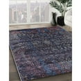 thumbnail image 2 of Ahgly Company Indoor Square Mid-Century Modern Charcoal Black Oriental Area Rugs, 5' Square, 2 of 6