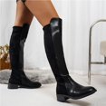 thumbnail image 7 of Fnooota Women's Knee High Boots, Round Toe PU Block Heel Non Slip Fall Winter Shoes Black Size 8.5, 7 of 7
