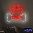 thumbnail image 5 of Handmadetneonsign Pet Grooming Open Neon Sign, Dog Paw Bone Led Sign, Dog Cat Shop Light Art, Pet Spa Wall Decor 80997, 5 of 5
