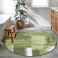 thumbnail image 4 of Round Area Rug 4ft Sage Green Oil Painting Floor Carpets Indoor Floor Area Mat Stain-Proof Mat Circle Rugs for Living Room Dining Room Kitchen Bedroom, Abstract Graffiti Art Sofa Throw Carpet, 4 of 9