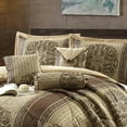 thumbnail image 4 of Nanshing Prince 7 Piece Elegant Medallion Comforter Set, Brown, California King, 4 of 8