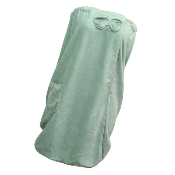 Vocoste Bath Wrap Towel for Women Shower Adjustable Closure Bath Wrap with Pocket Green