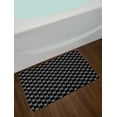 thumbnail image 2 of Abstract Bath Mat, Repetitive Monochrome Flower Inspiration Swirl Spirals Illustration, Plush Bathroom Decor Mat with Non Slip Backing, 29.5" X 17.5", Charcoal Grey and White, by Ambesonne, 2 of 2