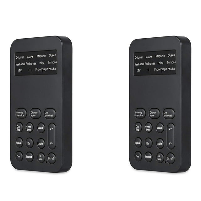 2X Cambiador de Voz MicróFono de Mano Cambiador de Voz con MáQuina de Efectos de Sonido Multifuncional para TeléFono / (S9)