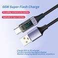thumbnail image 4 of ZPAQI USB A to Type C Fast Charging Cable 66W LED Display for Smartphones Tablet, 4 of 14