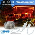 thumbnail image 3 of West Ivory 190LEDs, 25ft Orange LED Rope Light w/ 8 Mode, Connectable Outdoor Permanent Waterproof Accent Exterior Lighting, Safety Fuse, PVC Case, Holiday, Backyard Patio, Home Garden, Decorative, 3 of 9