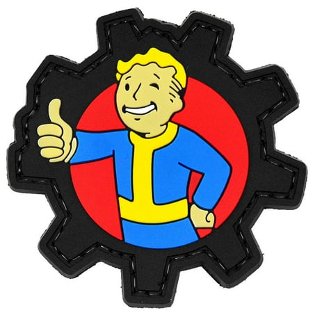 LIVABIT PVC Rubber 3D Morale Patch MP-48 Tactical Airsoft Paintball Pip Boy Fallout Gear Thumbs (Best Gun In Fallout 4)