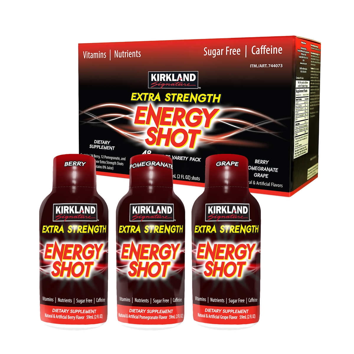Extra Strength Energy Shot, 48 Bottles, 2 oz Each