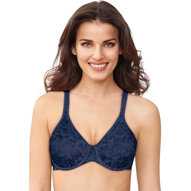 Bali Womens Passion for Comfort Back Smoothing Underwire Bra, 38DD, In The Navy