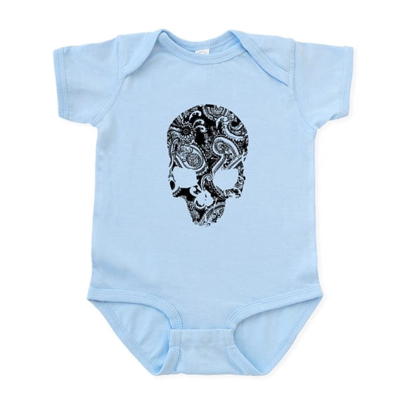 CafePress - Paisley Pattern Skull Infant Bodysuit - Baby Light Bodysuit, Size Newborn - 24 Months