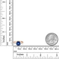 thumbnail image 4 of Gem Stone King 10K Rose Gold Blue Created Sapphire and White Lab Grown Diamond Engagement Ring for Women (2.70 Cttw, Cushion Cut 8MM, Gemstone September Birthstone, Available in Size 5, 6, 7, 8, 9), 4 of 4