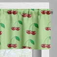 thumbnail image 3 of Ambesonne Cherry Valance Pack of 2, Simplistic Cherries, 42"X12", Pale Green and Burgundy, 3 of 5