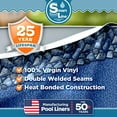 thumbnail image 3 of SmartLine 12' Round Coastal Rock Overlap Above Ground Swimming Pool Liner, 48"/52" Height, 25 Gauge, 3 of 6