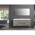 thumbnail image 2 of Alma 60 Inch Cement Gray Single SinkWall Mount Vanity With A integrated Sink, 2 of 11