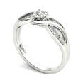 thumbnail image 2 of 1/6 Carat T.W. Diamond Criss-Criss Shank 10kt White Gold Engagement Ring, 2 of 5