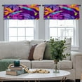 thumbnail image 5 of LALILO Kitchen Curtain Valance Autumn With Maple Leaves Fall Rod Pocket Window Curtain 52"x 18" Set of 2, 5 of 7