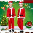 thumbnail image 3 of Santa Baby Outfit Long Sleeve Xmas Santa Suit 4PCS Youth Santa Claus Sets Christmas Outfit Toddler Holiday Party Dress, 3 of 5