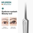 thumbnail image 5 of MR.GREEN Ingrown Hair Tweezers Needle Nose Pointed Tips Tweezers For Eyebrows Splinters Blackhead Removal Acne Clip Extractor (Short), 5 of 7