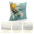thumbnail image 4 of Qinduosi Daisy Flower Throw Pillow Covers Blue White Pillow Case Summer Spring Bee Cushion Case for Home Indoor Outdoor Sofa Couch Office, Inch, Pcs White, 4 of 5