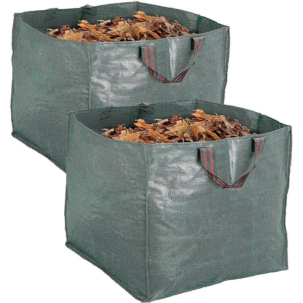 Bolsas de jardín reutilizables de 125 L, paquete de 2, para recoger hojas y residuos de jardín.