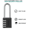 thumbnail image 3 of 4 Pack Outdoor Combination Padlock Long Shackle Lock 6.5cm Shackle Waterproof 4 Digit Resettable Combination Lock, 3 of 7