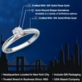 thumbnail image 2 of Gem Stone King 10K Two Tone Gold White Zirconia Engagement Ring for Women | 0.25 Cttw | Round 4MM | Gemstone Birthstone | Size 7, 2 of 6