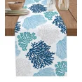 Blue Marine Coral Linen Table Runner Kitchen Table ration Farmhouse