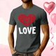 thumbnail image 1 of Ceisia Men's Casual Heart-Printed Short Sleeve Crew Neck Gift T-Shirt, 1 of 5