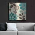 thumbnail image 6 of Luxe Metal Art 'Abstract Garden Blue II' by Veronique Charron, Metal Wall Art, 36"x36", 6 of 7
