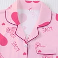 thumbnail image 3 of Emy Dola Womens Valentine's Day Pajamas Set Button Down 2 Piece Sleepwear Summer Short Sleeve Tops and Shorts Pjs Set S-2XL, 3 of 6
