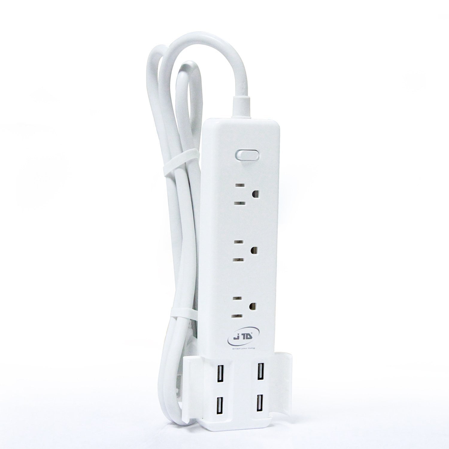 3-Outlet Power Strip 4-Usb Surge Protector 110-250V Max 2500W 10A Socket Charge 