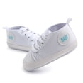 thumbnail image 6 of Quealent Unisex Baby Girls Boys Canvas High-top Shoes, Newborn Infant Anti-Slip Soft Sole Frist Walking Breathable Sneakers White for Size 5.5, 6 of 9