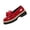 Rouge, variante sur Chaussures à Talon Épais en Cuir Verni, Mocassins à Enfiler pour Femmes en Cuir Verni à Talon Épais avec Nœud, Élégants à Bout Rond, Plateforme, Chaussures d'École pour le Quotidien, Fête, Mariage, Robe de Mariée, Noir 8.5