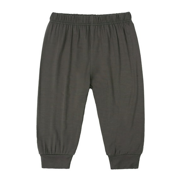 MIASHUI Kids Boys Sweatpants Baby Boy Girl Soild Color Trousers Children Warm Casual Pants,Dark Gray,3-6 Months