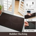 thumbnail image 3 of SIXHOME Outdoor Mat 17"x30" Non Slip Front Door Mat Outside Absorbent Rubber Welcome Mat Low Profile Dirt Trapper Indoor Outdoor Doormat Boho Arch Door Mat Outside Thick Entryway Rug Brown, 3 of 7