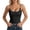 Black, variant on Women's Elegant Leopard Print Knit Tank Top Slim Fit High Stretch Sleeveless Camisole Breathable Lightweight Knitwear,White,L