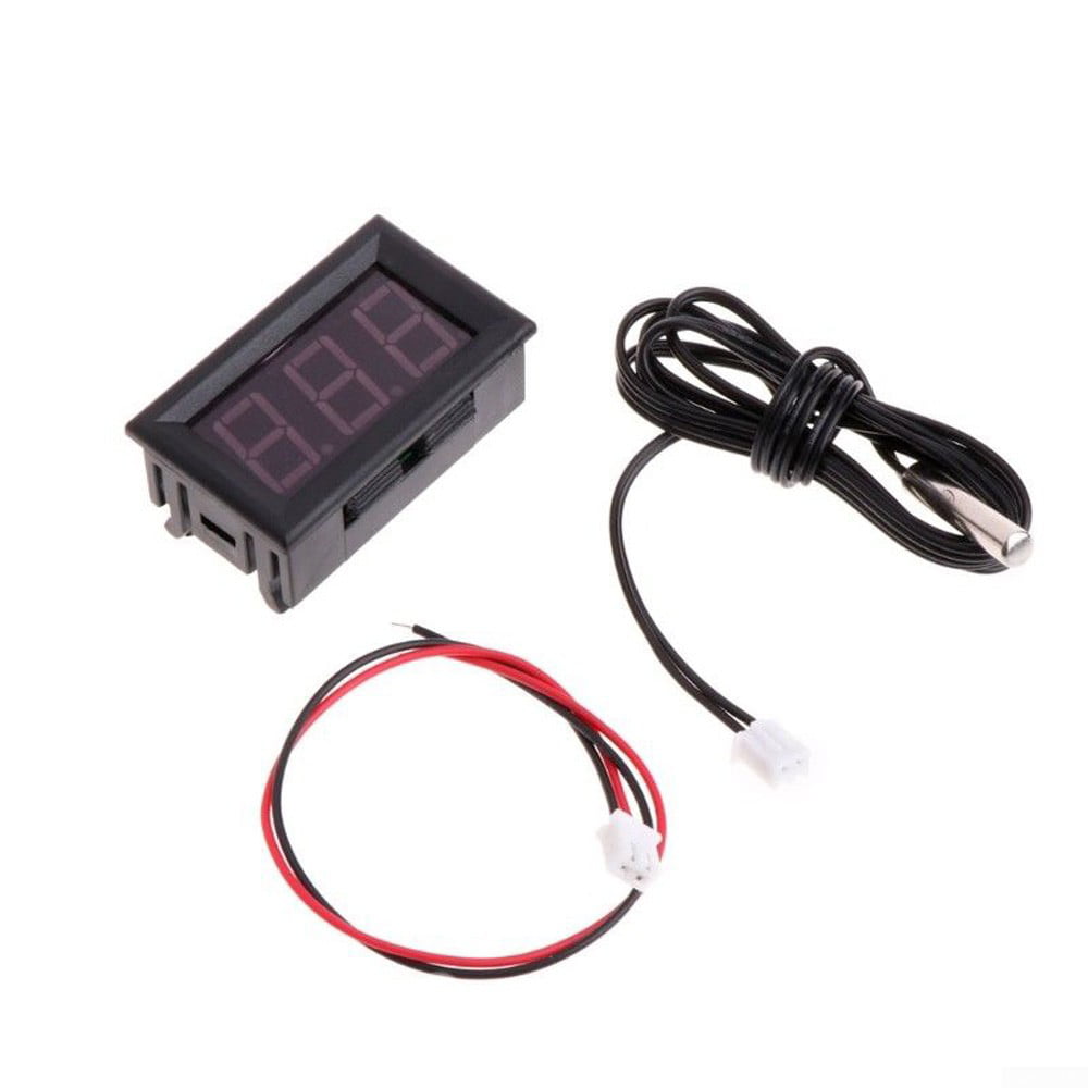 12V LED Temp Monitoring Thermometer Meter W/ Temp Probe High Quality New 