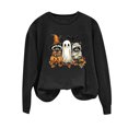 thumbnail image 5 of VKOYWKM Casual Sweatshirt for Women Halloween Ghost Pumpkin Graphic Oversized Sweatshirt Spooky Season Long Sleeve Crew Neck Sweatshirt Holiday Party Pullover, 5 of 5
